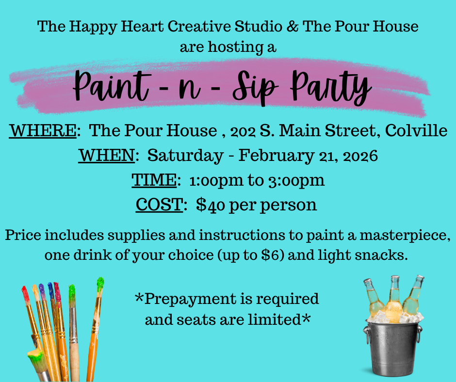 Paint -n- Sip - February 21 @ The Colville Pour House